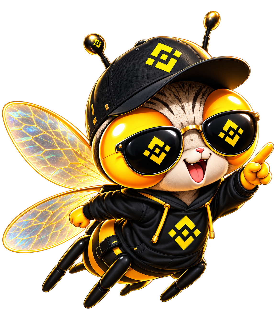 币安飞 mascot taking flight